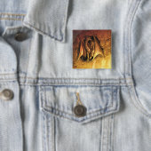 Badge Carré 5 Cm Bouton de DragonFire (En situation)