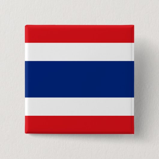 Badge Carré 5 Cm Bouton de drapeau de la Thaïlande (Devant)