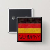 Badge Carré 5 Cm Bouton de DRAPEAU de l'ALLEMAGNE (Devant & derrière)