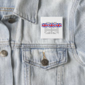 Badge Carré 5 Cm Bouton de drapeau de l'Angleterre (En situation)