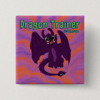 Badge Carré 5 Cm Bouton de dresseur de dragon