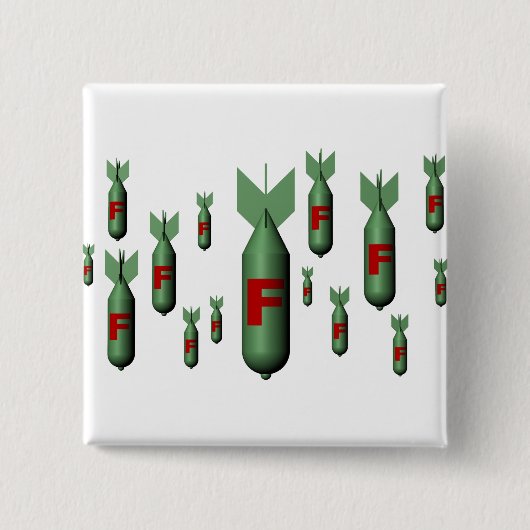 Badge Carré 5 Cm Bouton de F-Bombe (Devant)