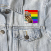 Badge Carré 5 Cm Bouton de fierté d'entrave (En situation)