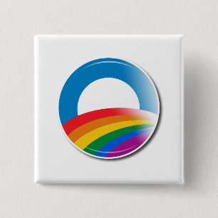 Badge Carré 5 Cm Bouton de fierté d'Obama