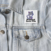 Badge Carré 5 Cm Bouton de fierté, piquant (En situation)