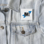 Badge Carré 5 Cm bouton de flèche de MarvelousOne.com (En situation)