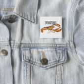 Badge Carré 5 Cm Bouton de fourches (En situation)