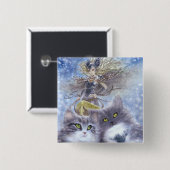 Badge Carré 5 Cm Bouton de Freyja (Devant & derrière)