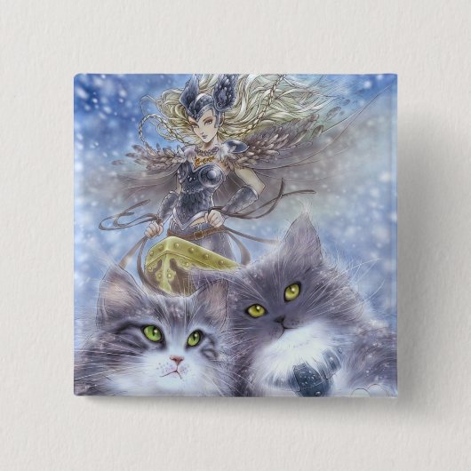 Badge Carré 5 Cm Bouton de Freyja (Devant)