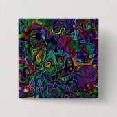 Badge Carré 5 Cm Bouton de fusion cérébrale (Devant)