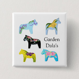 Badge Carré 5 Cm Bouton de Garden Dala