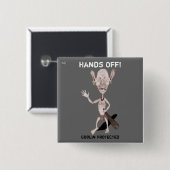 Badge Carré 5 Cm Bouton de gobelin en colère (Devant & derrière)