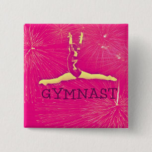 Badge Carré 5 Cm Bouton de gymnaste