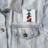 Badge Carré 5 Cm Bouton de Hammerstein de candidat (En situation)