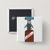 Badge Carré 5 Cm Bouton de Hammerstein de candidat (Devant & derrière)