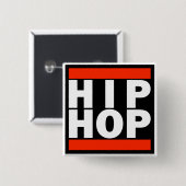 Badge Carré 5 Cm Bouton de HIP HOP (Devant & derrière)