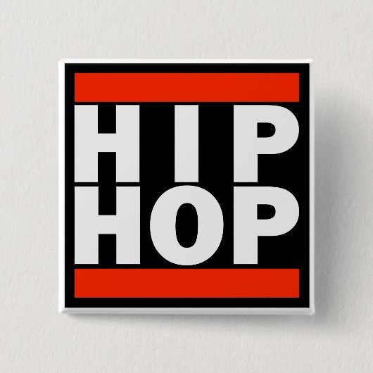 Badge Carré 5 Cm Bouton de HIP HOP (Devant)