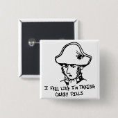 Badge Carré 5 Cm Bouton de Javert (Devant & derrière)