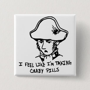 Badge Carré 5 Cm Bouton de Javert