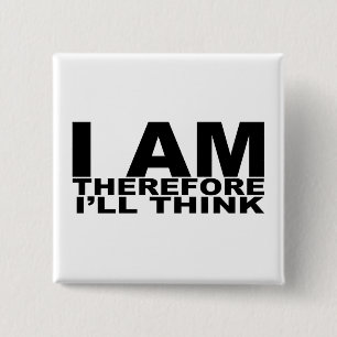 Badge Carré 5 Cm Bouton de John Galt