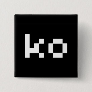 Badge Carré 5 Cm Bouton de KO