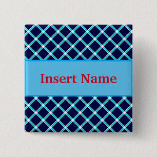 Badge Carré 5 Cm Bouton de la broche de nom customisé
