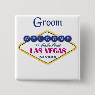 Badge Carré 5 Cm Bouton de la chambre de Las Vegas