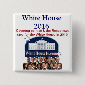 Badge Carré 5 Cm Bouton de la Maison Blanche 2016