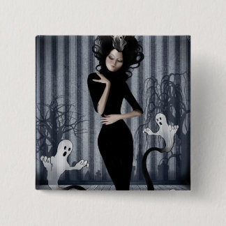 Badge Carré 5 Cm Bouton de la Reine de Seance