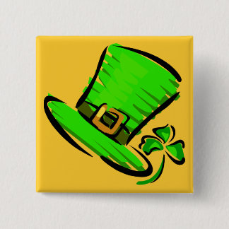 Badge Carré 5 Cm Bouton de la Saint Patrick