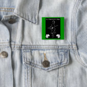 Badge Carré 5 Cm Bouton de la Saint Patrick (En situation)