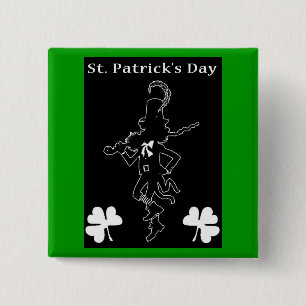 Badge Carré 5 Cm Bouton de la Saint Patrick