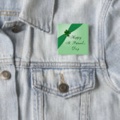 Badge Carré 5 Cm Bouton de la Saint Patrick (En situation)