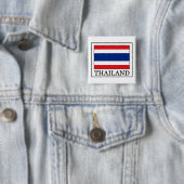 Badge Carré 5 Cm Bouton de la Thaïlande (En situation)