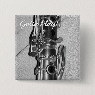 Badge Carré 5 Cm Bouton de lecture Clarinet