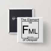 Badge Carré 5 Cm Bouton de l'élément FML (Devant & derrière)