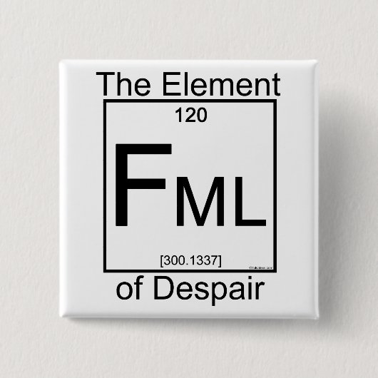 Badge Carré 5 Cm Bouton de l'élément FML (Devant)