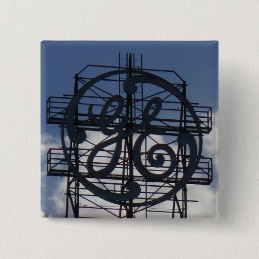 Badge Carré 5 Cm Bouton de l'emblème de Fort Wayne GE (Devant)