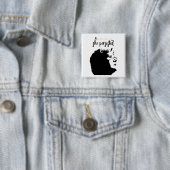 Badge Carré 5 Cm Bouton de #LetLizSpeak (En situation)