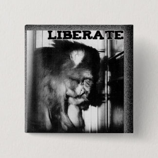 Badge Carré 5 Cm Bouton de liberté de primat