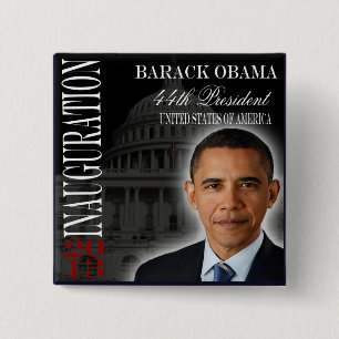 Badge Carré 5 Cm Bouton de l'inauguration 2013 d'Obama