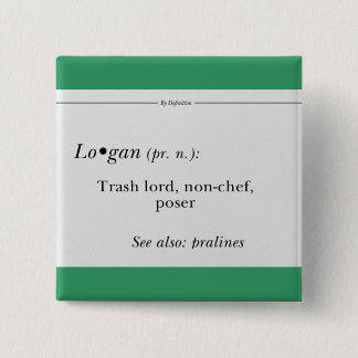 Badge Carré 5 Cm Bouton de Logan de modérateur