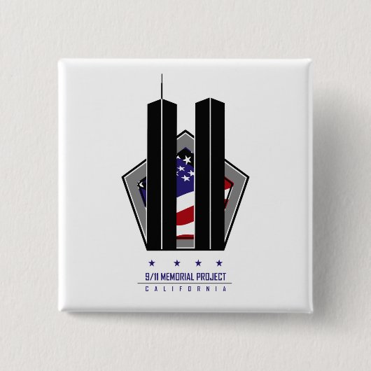 Badge Carré 5 Cm Bouton de logo (Devant)