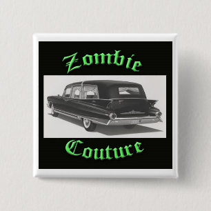 Badge Carré 5 Cm Bouton de logo d'if de couture de zombi