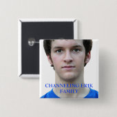 Badge Carré 5 Cm Bouton de Manche de famille d'Erik (Devant & derrière)