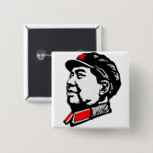 Badge Carré 5 Cm Bouton de Mao de Président (Devant & derrière)