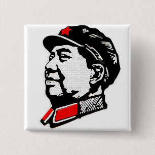 Badge Carré 5 Cm Bouton de Mao de Président