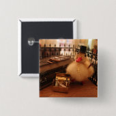 Badge Carré 5 Cm Bouton de Martin Van Buren (Devant & derrière)