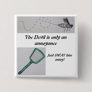 Badge Carré 5 Cm Bouton de mécontentement