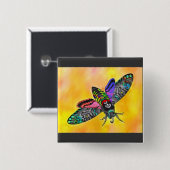 Badge Carré 5 Cm Bouton de mite de Goth (Devant & derrière)